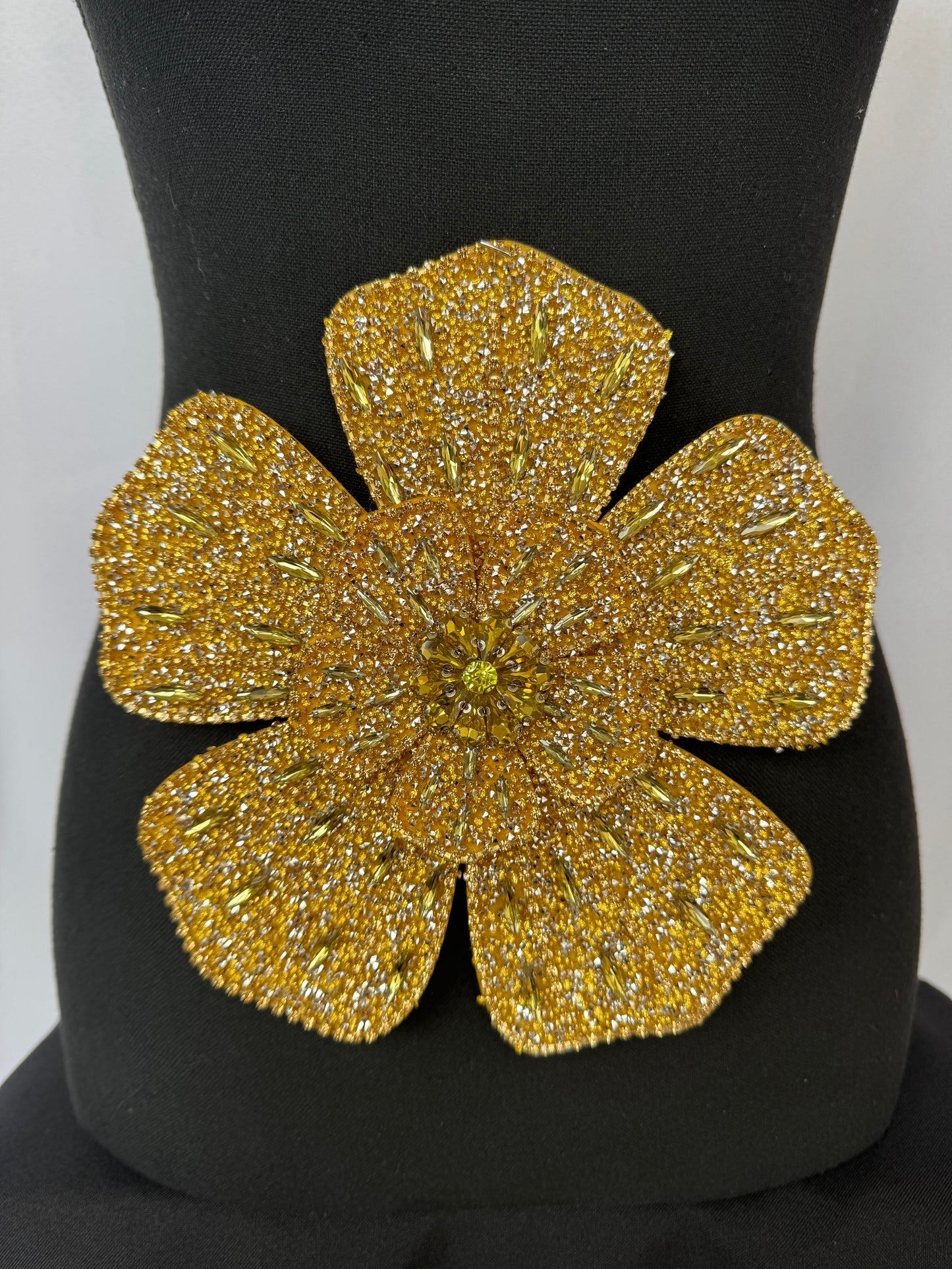 3D Flower Rhinestone Patch