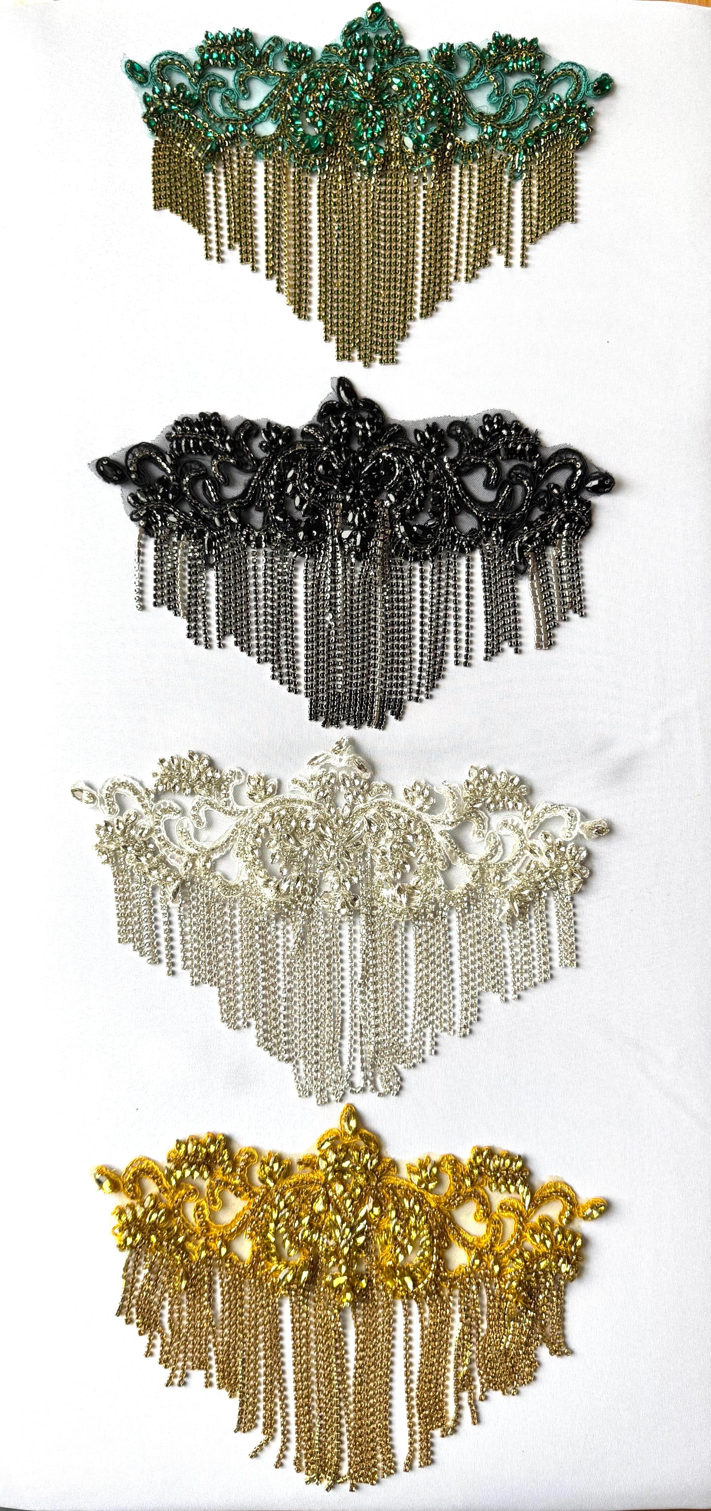 Rhinestone Fringe Trim