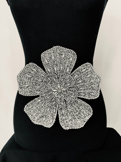 3D Flower Rhinestone Patch