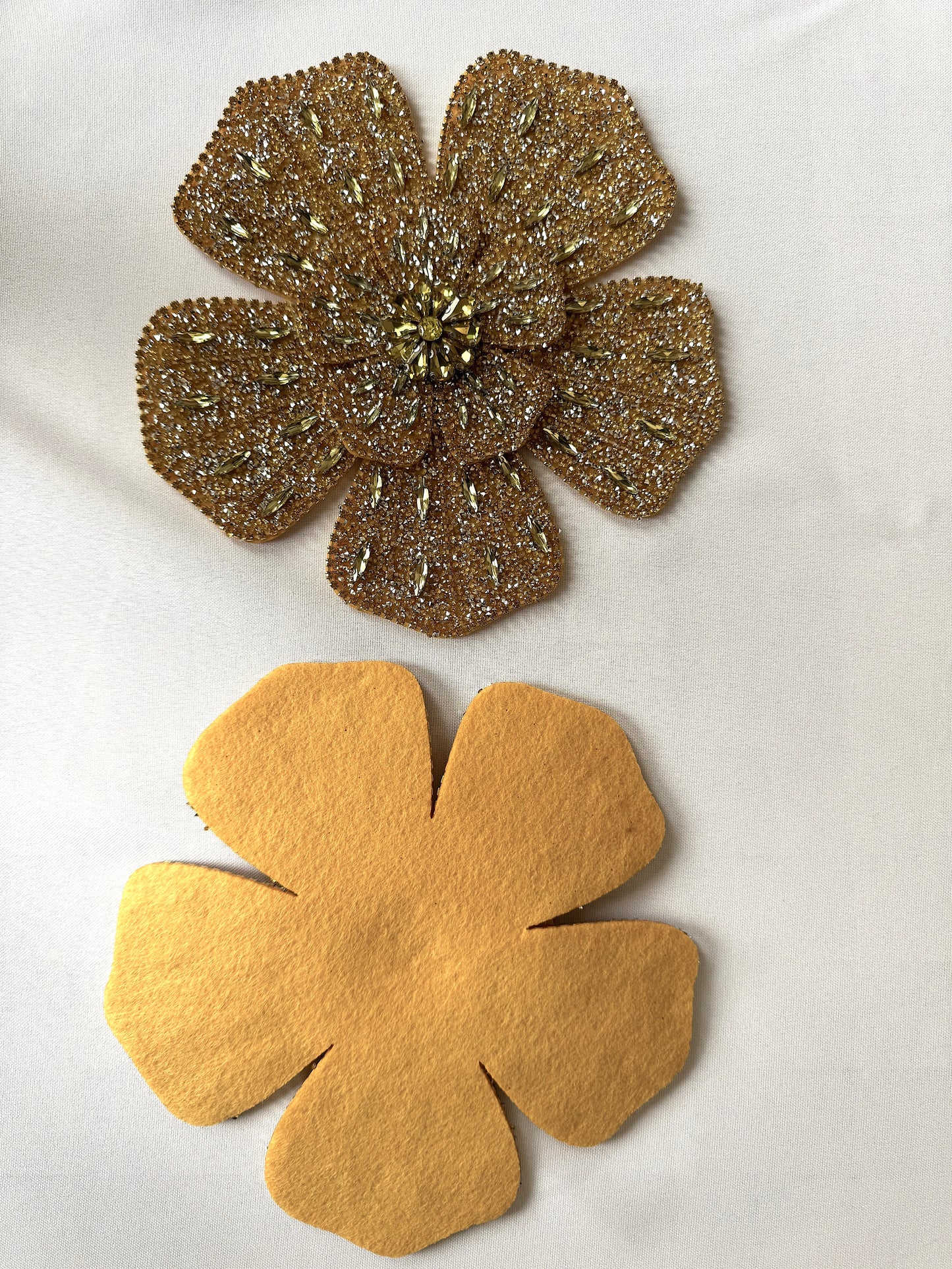 3D Flower Rhinestone Patch