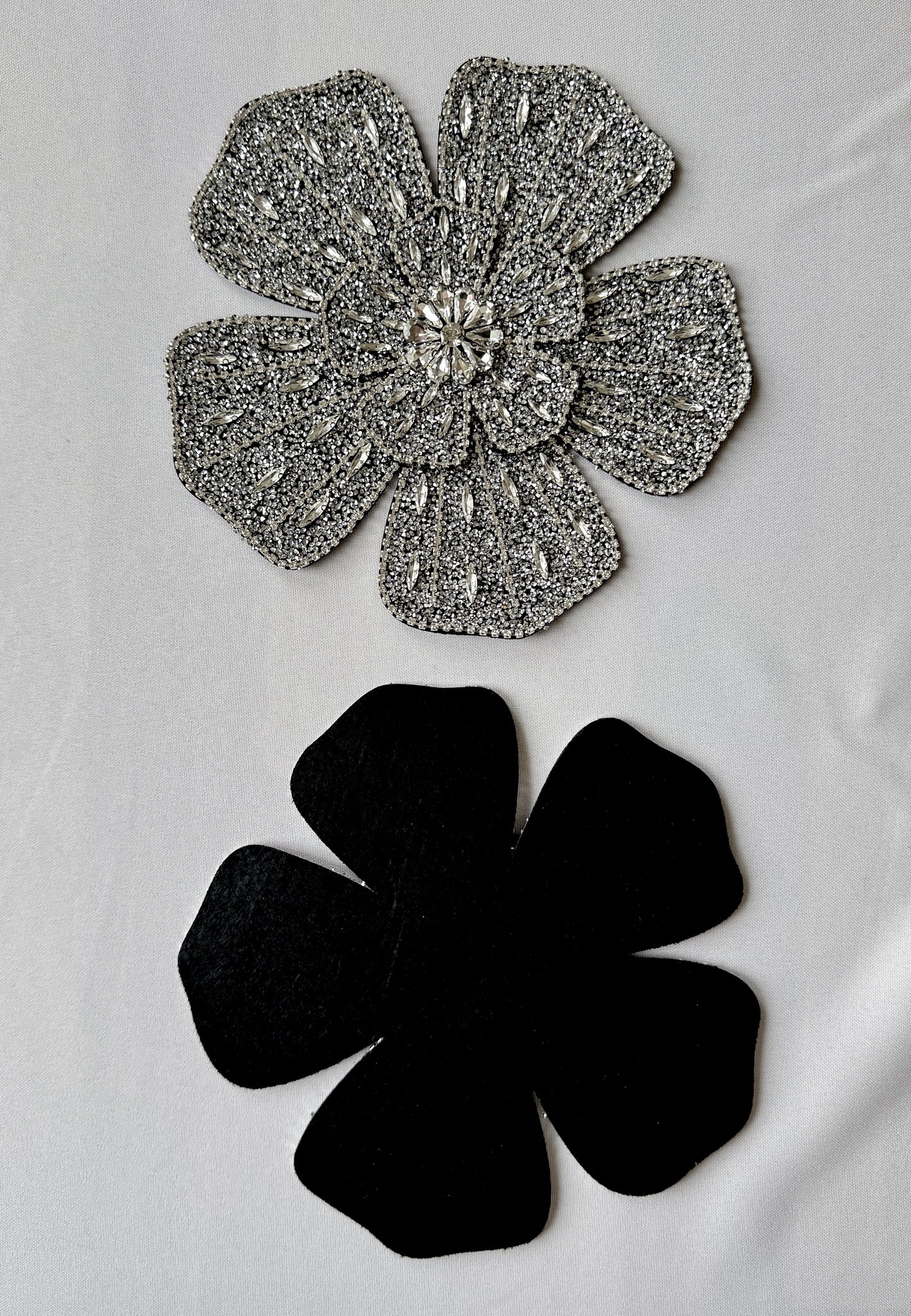 3D Flower Rhinestone Patch