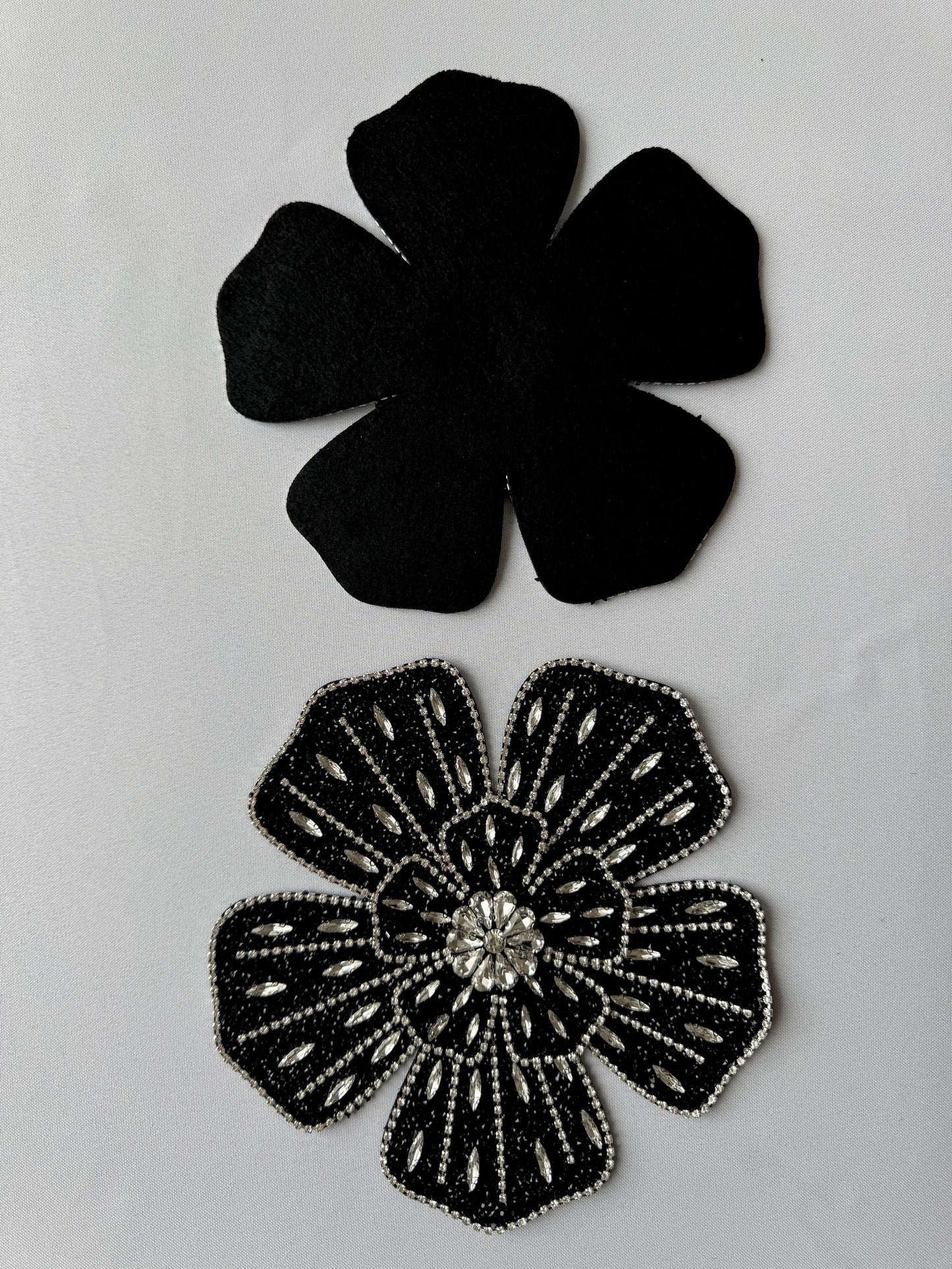 3D Flower Rhinestone Patch