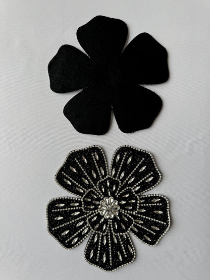 3D Flower Rhinestone Patch